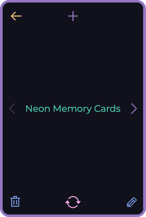 Preview Image of Neon Memory Cards App